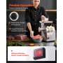 VEVOR elektrische vleesmolen met een capaciteit van 2,3 kg/min, industriële tafelvleesmolen van 600 W met mes en maalplaat, worstmaker, commerciële vleesmolen van roestvrij staal voor keukenrestaurants