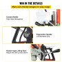 VEVOR Magnetic Drill, 1200W 1.57" Boring Diameter, 2922lbf/13000N Portable Electric Mag Drill Press with Variable Speed, 580 RPM Drilling Machine for any Surface and Home Improvement, CE Listed
