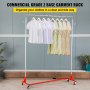 VEVOR Z Rack, Industrial Grade Z Base Garment Rack, Height Adjustable Rolling Z Garment Rack, Sturdy Steel Z Base Clothing Rack with Lockable Casters, for Home Clothing Store Display Commercial Use Re