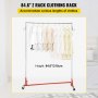 VEVOR Z Rack, Industrial Grade Z Base Garment Rack, Height Adjustable Rolling Z Garment Rack, Sturdy Steel Z Base Clothing Rack with Lockable Casters, for Home Clothing Store Display Commercial Use Re