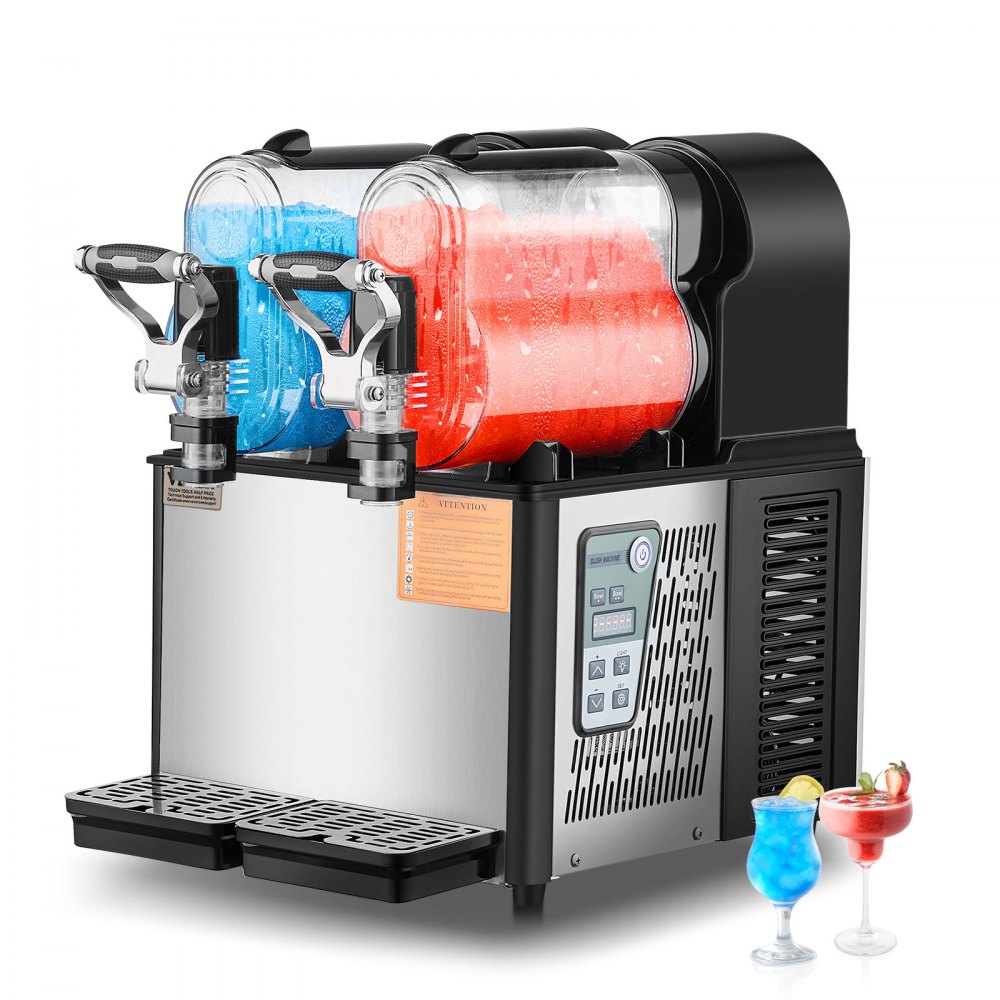 VEVOR 3Lx2 Commerciële Slush-ijsmachine Margarita Smoothie-drankmaker