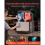 VEVOR Commerciële Slushmachine 4L x 2 Dubbele Tank Slush IJsmachine Slushy Machine voor Bevroren Dranken, 32 Bekers Margarita Smoothiemachine voor Thuisfeesten Restaurants Cafés Bars