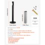 VEVOR Cigarette Butt Receptacle, Commercial Cylinder Cigarette Butt Container, Freestanding and Weatherproof Outdoor Cigarette Butt Disposal for Garden, Office, Restaurant, Hotel, Bar, Patio, Black