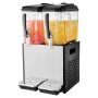VEVOR Commerciële Drankdispenser met 2 Tanks, Sapdispenser 12 L (per Tank), 286 W RVS IJsthee Drankmachine met 7-12 °C Koeltemperatuur, voor Koude Dranken Restaurant Bar Feest Buffet Catering