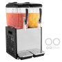 VEVOR Commerciële Drankdispenser met 2 Tanks, Sapdispenser 12 L (per Tank), 286 W RVS IJsthee Drankmachine met 7-12 °C Koeltemperatuur, voor Koude Dranken Restaurant Bar Feest Buffet Catering