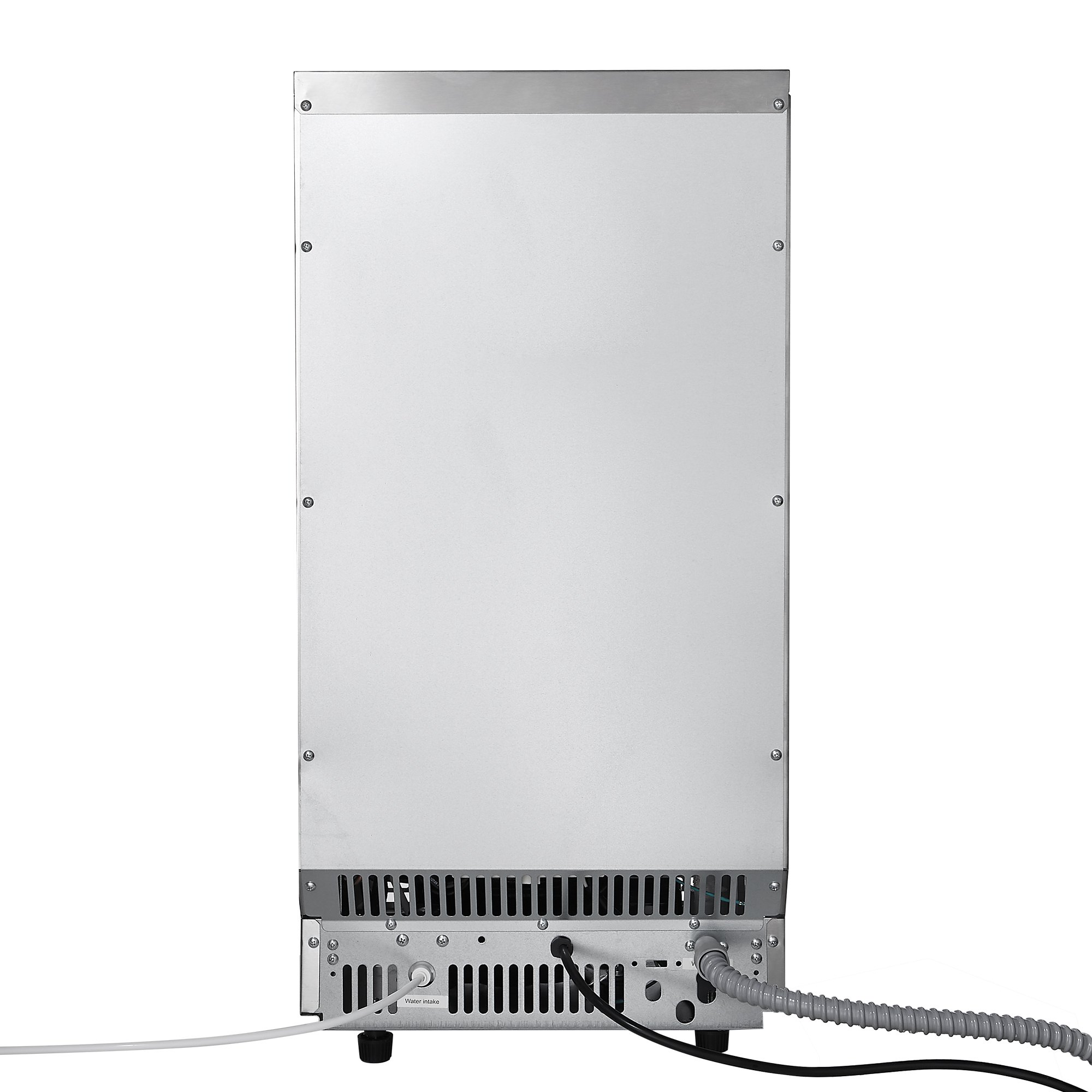 VEVOR commerciële ijsmachine, ijsblokjesmachine 45 kg/dag met 13 kg opslag, vrijstaande en onderbouwbare ijsblokjesmachine van roestvrij staal met LED-display en zelfreinigend