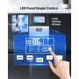 VEVOR Commercial Ice Maker Machine, 54.43 kg/24h with 12.7kg Storage, 45 Cubes per Cycle, Stainless Steel Freestanding & Under Counter Ice Maker with LED Display & Self-Cleaning, for Bar Restaurant