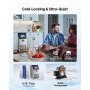 VEVOR Commercial Ice Maker Machine, 54.43 kg/24h with 12.7kg Storage, 45 Cubes per Cycle, Stainless Steel Freestanding & Under Counter Ice Maker with LED Display & Self-Cleaning, for Bar Restaurant