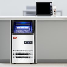 VEVOR Commerciële ijsmachine 45,36 kg/dag LED-display Restaurant