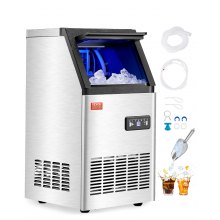 VEVOR Commerciële ijsmachine 45,36 kg/dag LED-display Restaurant