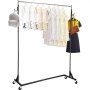 VEVOR Z Rack, Industrial Grade Z Base Garment Rack, Height Adjustable Rolling Z Garment Rack, Sturdy Steel Z Base Clothing Rack with Lockable Casters for Home Clothing Store Display Commercial Use Bla