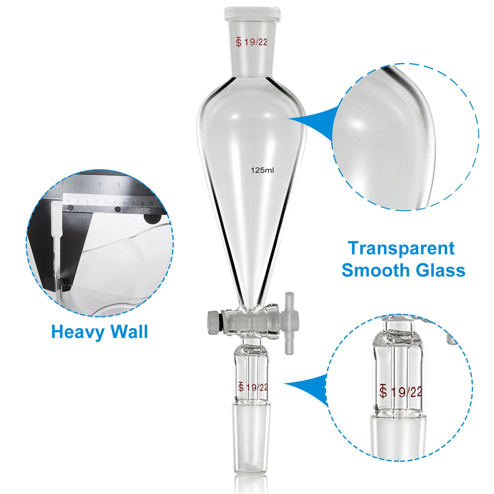 Vevor Lab Glaswerk Set Destillatie Apparaat 25-500ml Inhoud Kolven Glaswerk Kits