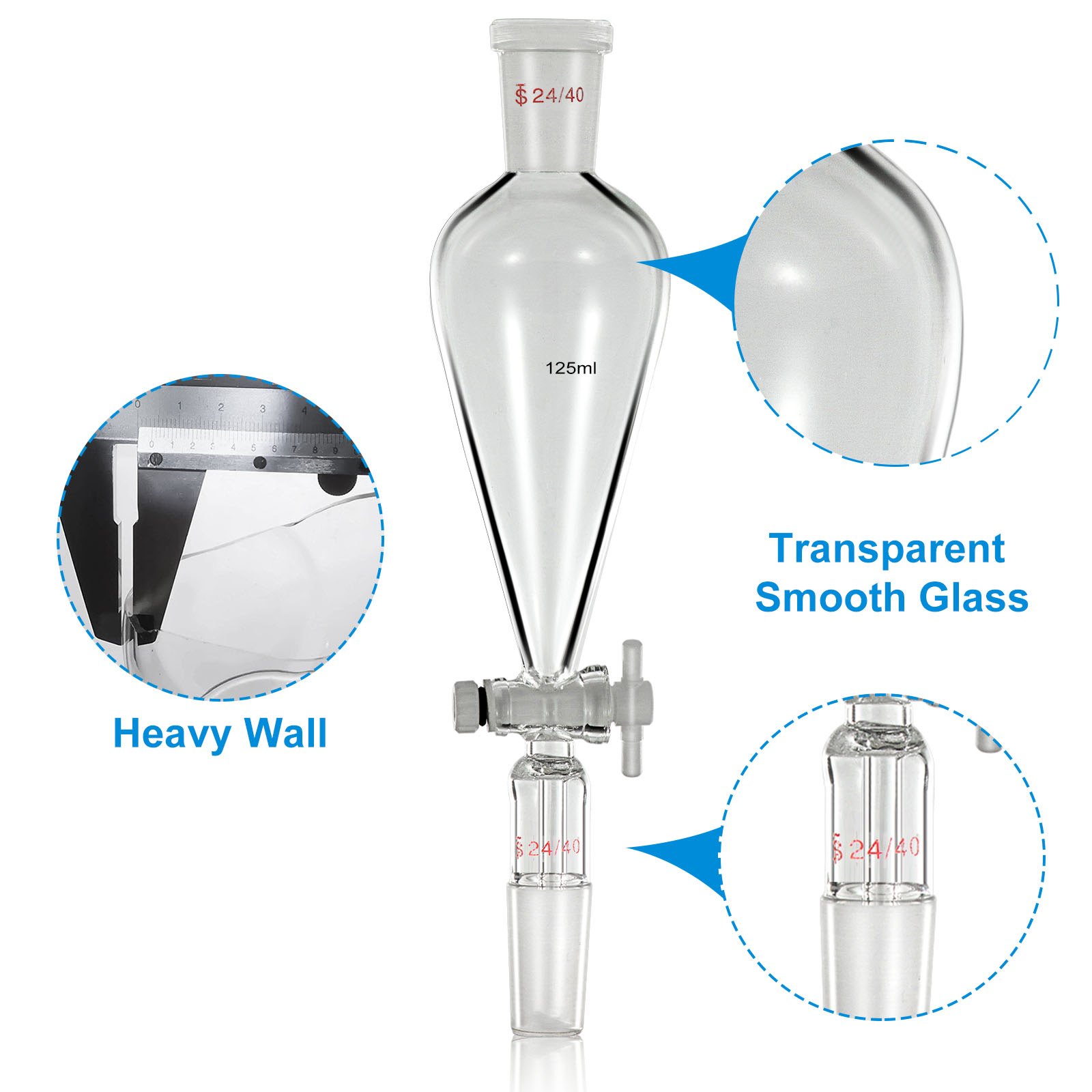 Vevor Lab Glaswerk Set Destillatie Apparaat 25-500ml Inhoud Kolven Glaswerk Kit