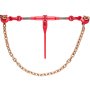 VEVOR Chain and Binder Kit 3/8in-1/2in, Ratchet Load Binders 9215lbs Working Strength, Ratchet Binders and Chains, 3/8in x 10ft Chains with G70 Hooks, for Truck, Tie Down, Hauling, Towing