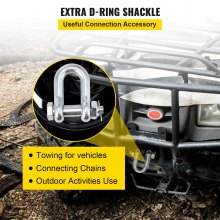 VEVOR J-haakketting, 3mx8mm hoofdstelsleepketting, G80 hoofdsteltransportketting, ketting van gelegeerd staal met 2 G70 J-haken, 4200kg vrachtwagentrekhaken, J-haaksleepriemen 2 stuks