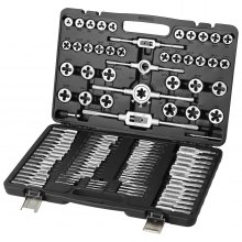 VEVOR thread cutter set machine taps 110 pieces, core hole drill thread cutting set bearing steel machine thread cutting incl. 35 x taps, 35 x punching dies carrying case metric