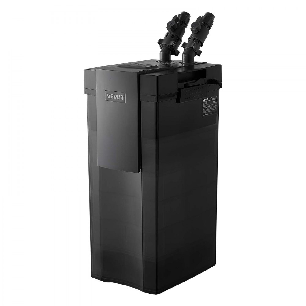VEVOR Aquarium Extern Filter, Max. 2000 l/u, 5-traps aquariumfilter, IPX4, extern filtersysteem voor circulatie en reiniging van aquariums en vissenbakken, instelbare doorstroomsnelheid, 473–568 l, 5x overloopbeveiliging