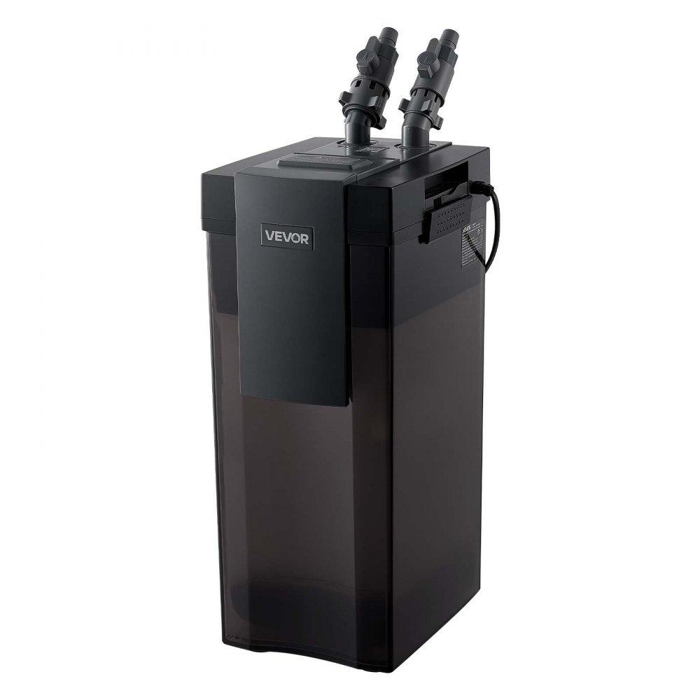 VEVOR Aquarium Extern Filter, Max. 2000 l/u, 5-traps aquariumfilter, IPX4, extern filtersysteem voor circulatie en reiniging van aquariums en vissenbakken, instelbare doorstroomsnelheid, 473–568 l, 5x overloopbeveiliging