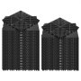 VEVOR Interlocking Drainage Mats, 12" x 12", Modular Garage Flooring Tiles, Non-Slip PP Drainage Floor Tiles, Self-Draining, Easy Installation, for Bathroom, Kitchen, Pool & Outdoor, Black, 55 Pack