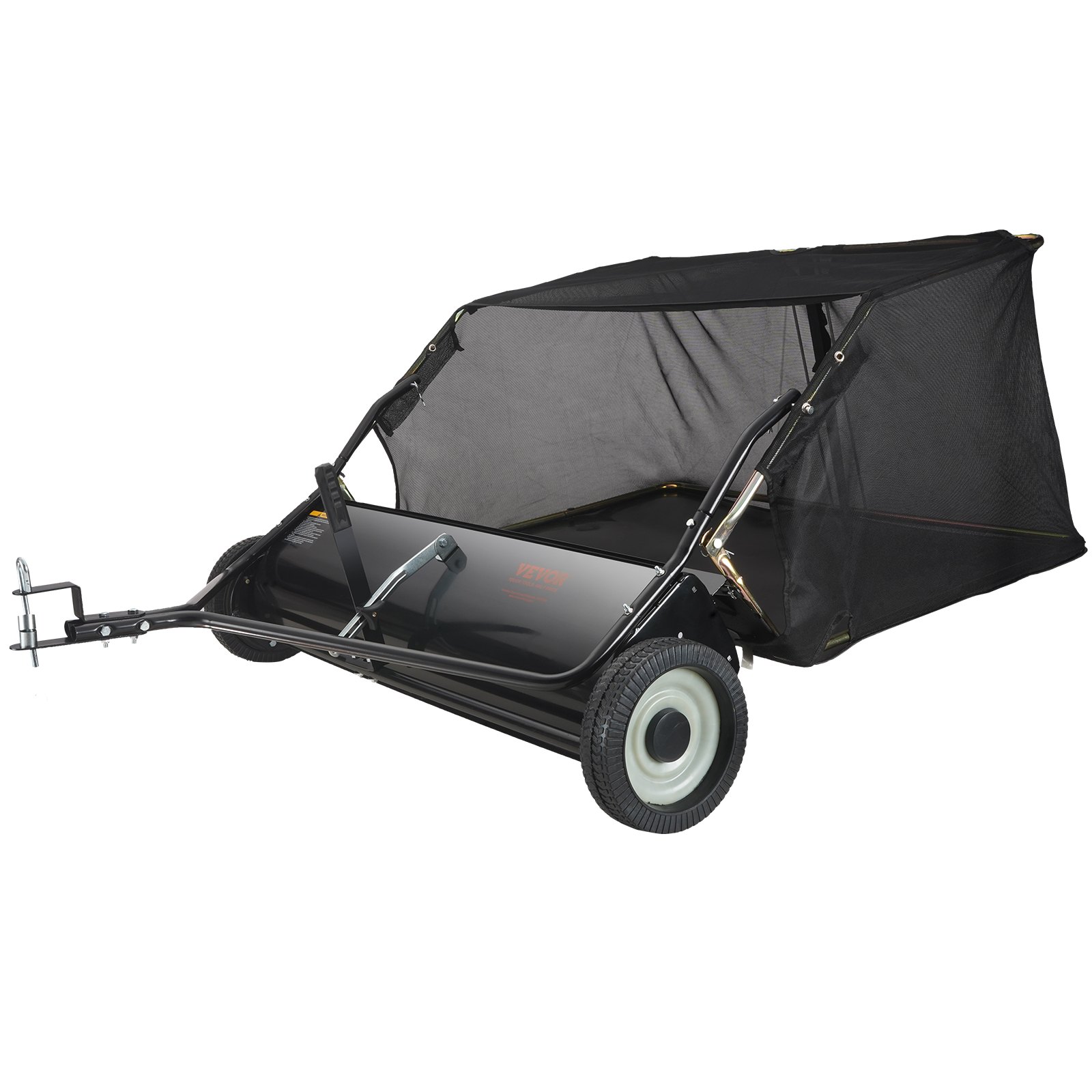 VEVOR Lawn Sweeper Tow Behind Leaf Yard Collector 42.5" 25 Cu. Ft. Adjustable