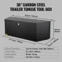VEVOR Trailer Disselbak Trailer Box Gereedschapskist 914 x 305 x 305 mm, Opbergruimte voor aanhangwagens van koolstofstaal met slot en sleutels, Gereedschapskist voor aanhangwagens met disselbak voor campers etc.