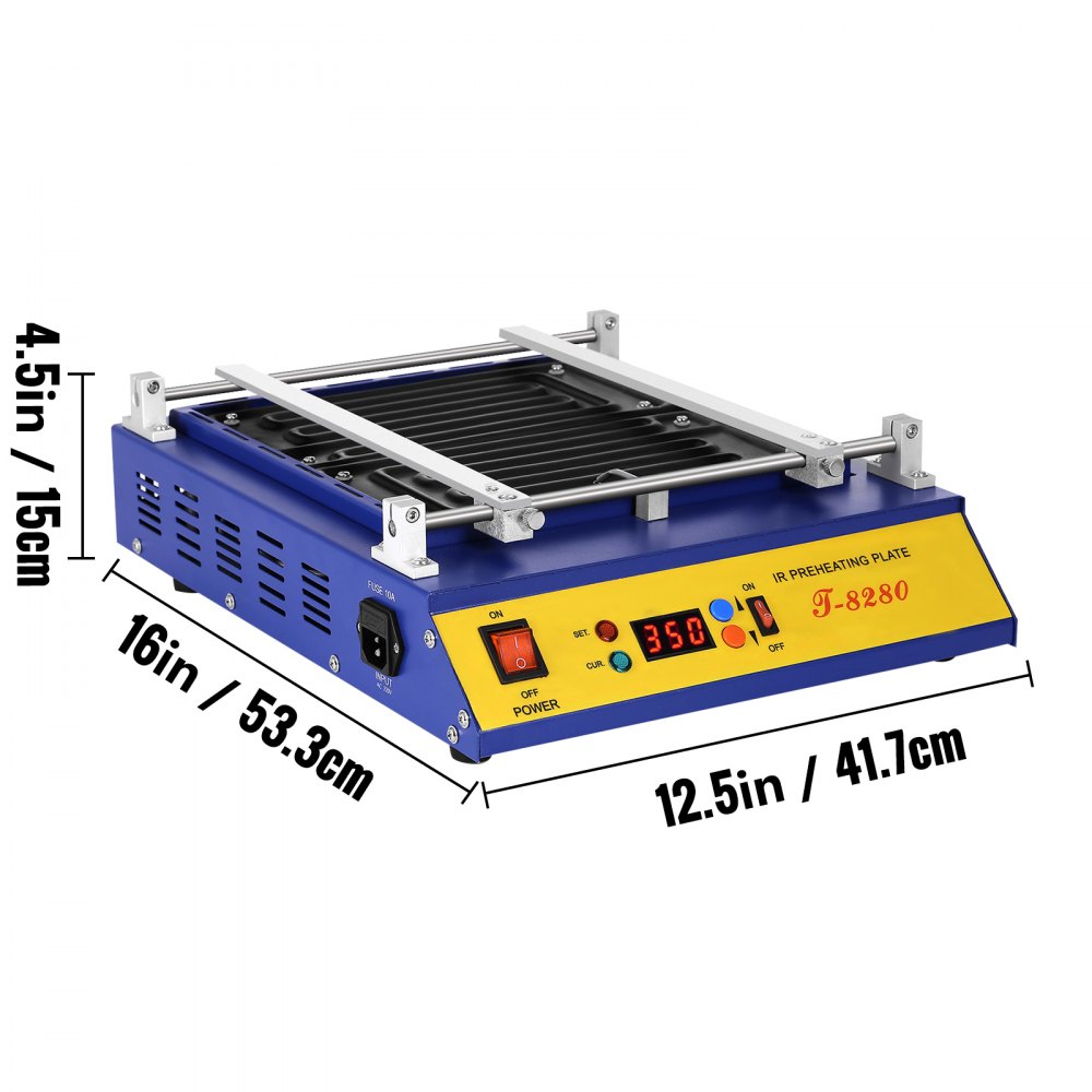 VEVOR 1600W IR Voorverwarmen Oven PCB Voorverwarmer T-8280 Rework Station Infrarood