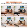 VEVOR rattan tv stand in four colors showcased in modern living room settings.