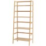VEVOR 4-Tier Bamboo Ladder Shelf, Trapezoid Open Bookcase, Display Storage Rack Organizer, Freestanding Flower Plant Stand, Ladder Bookshelf Ideal for Bathroom, Bedroom, Office, Study, Natural