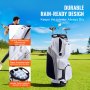 durable VEVOR golf cart bag on golf course; key features: waterproof 600d polyester, strong zippers, tear-resistant handle.