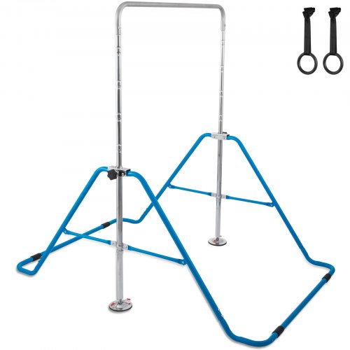 VEVOR Opvouwbare Horizontale Bar Training Gymnastiek Bar 60KG Capaciteit Blauw