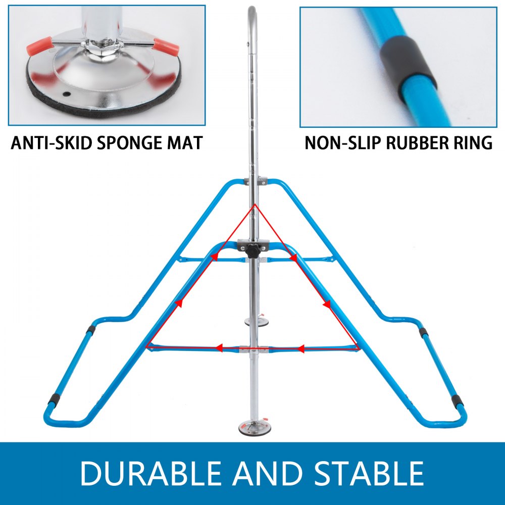 VEVOR Opvouwbare Horizontale Bar Training Gymnastiek Bar 60KG Capaciteit Blauw
