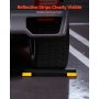 VEVOR Parkeerstoppers Wielstoppers 2 stuks. Parkeerhulp voor de garage, parkeerbegrenzer met reflecterende strips, parkeerbarrière van PP voor auto's, bestelwagens en vrachtwagens, wielgeleider, parkeerbegrenzer