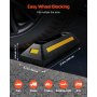 VEVOR Parkeerstoppers, Wielstoppers, 2 stuks, 548 x 158 x 94 mm, Parkeerhulp, Parkeerbegrenzer met reflecterende strips, Rubberen parkeerbarrière voor auto's, bestelwagens, vrachtwagens, Wielgeleider, Parkeerbegrenzer
