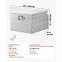 VEVOR Trekhaakbox voor vrachtwagens, 1660 x 330 x 305 mm, gemaakt van aluminium, 50 kg draagvermogen, gereedschapskist met slot en sleutels, aanhangerbox voor laadbakken van pick-ups, campers, SUV's en terreinwagens, zilverkleurig.