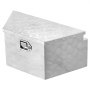 VEVOR Trailer Tongue Box, 26" x 13" x 12" Aluminum Trailer Tongue Tool Box, Heavy Duty Storage Organizer with Lock and Keys, Utility Tool Chest for Pickup Truck Bed, RV, SUV, Off-Road Vehicle, Silver
