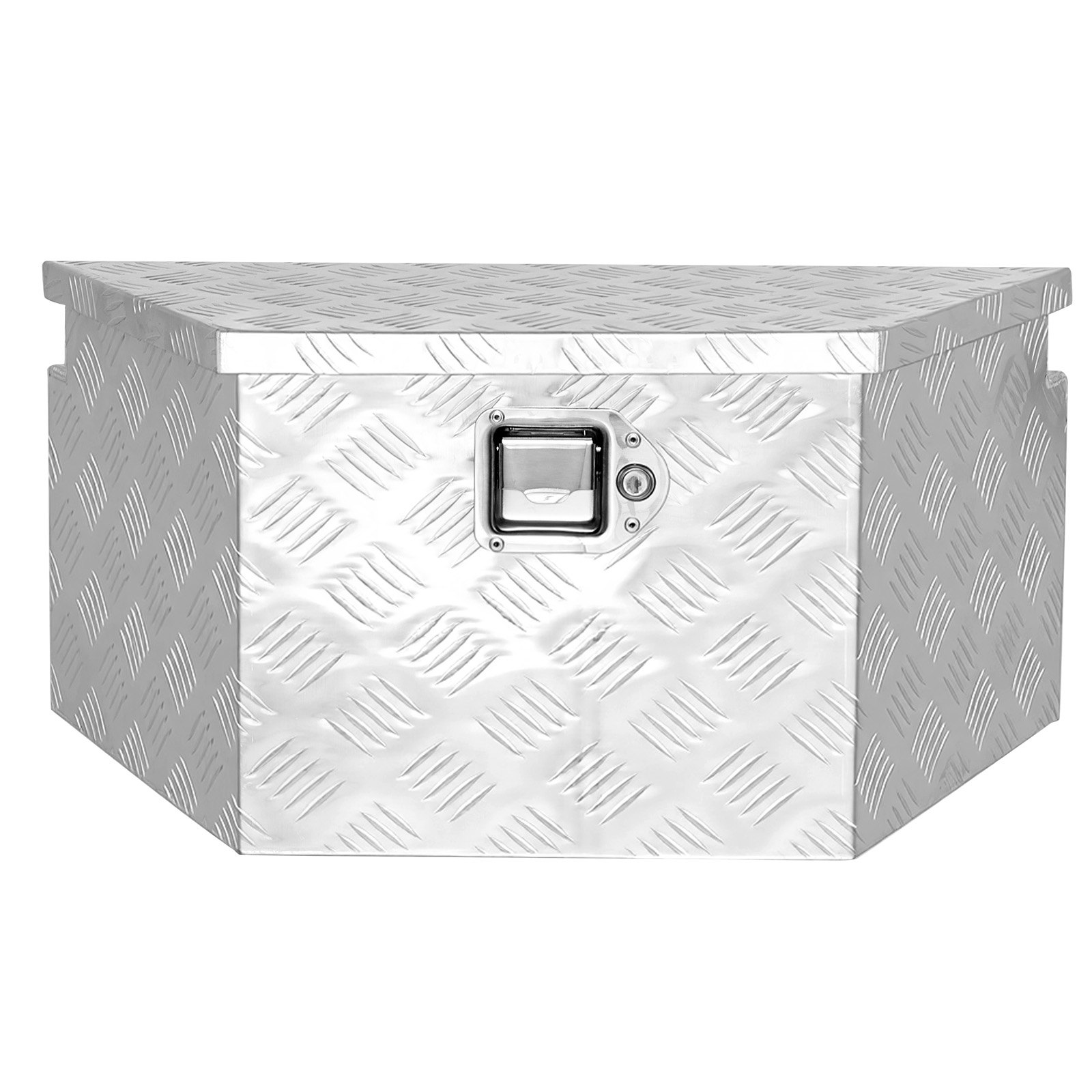 VEVOR Trekhaakbox voor vrachtwagens, 1660 x 330 x 305 mm, gemaakt van aluminium, 50 kg draagvermogen, gereedschapskist met slot en sleutels, aanhangerbox voor laadbakken van pick-ups, campers, SUV's en terreinwagens, zilverkleurig.