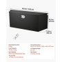 VEVOR Trailer Tongue Box, 49" x 13.9" x 18.5" Steel Trailer Tongue Tool Box, Heavy Duty Storage Organizer with Lock and Keys, Utility Tool Chest for Pickup Truck Bed, RV, SUV, Off-Road Vehicle, Black