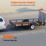 VEVOR trekhaak 2268kg trekvermogen met ketting bumper gemonteerd universele trekhaak van gepoedercoat staal met verstelbare breedte van 28-108cm ideaal voor campers
