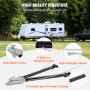 VEVOR trekhaak 2268kg trekvermogen met ketting bumper gemonteerd universele trekhaak van gepoedercoat staal met verstelbare breedte van 28-108cm ideaal voor campers