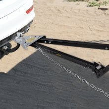 VEVOR Trailer Hitch 2268 kg towing capacity with chain bumper mounted universal trailer hitch made of powder coated steel with adjustable width from 28-108 cm ideal for RV trailers
