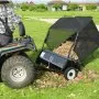 VEVOR gazonveger met een veegbreedte van 111,8 cm, gazonveger voor zitmaaiers, blad- en grasopvangbak van 0,7 m³, bladveger met verstelbare veeghoogte voor erf, gazon en boerderij.