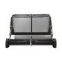 VEVOR Tow Behind Lawn Sweeper, 48 in Pull Behind Yard Sweeper, 26 cu. ft Hopper Bag Capacity, Leaf & Grass Collector with Dumping Rope, Adjustable Sweeping Height, Garden Sweepers for Lawn Farm
