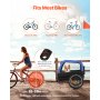 VEVOR Dog Bike Trailer, Supports up to 66 lbs, Pet Cart Bicycle Carrier for Small & Medium Dogs, Easy Folding Frame with Quick Release Wheel, Universal Bicycle Coupler, Reflector, Flag, Internal Leash