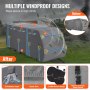 VEVOR Travel Trailer Cover, 27-30 ft RV Cover, 4-Layer Non-Woven Fabric Camper Cover, Waterproof, Windproof and Rip-Stop Class A RV Cover, with Storage Bag, Repair Patches, Straps and Tire Covers
