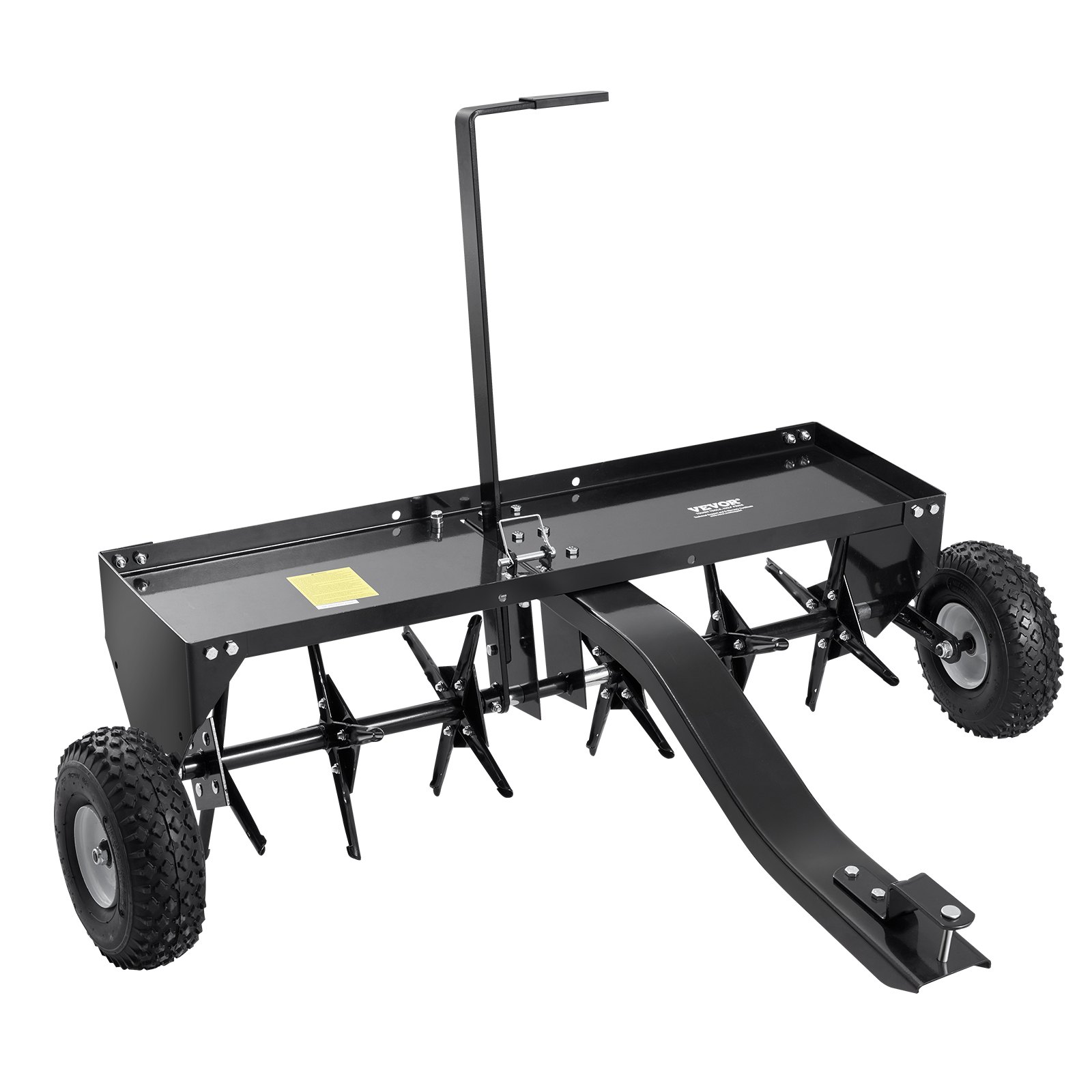 VEVOR Beluchter 1275x980x885 mm, gazonbeluchter met universele koppeling, aanhangerbeluchter met ijzeren spikes, zitmaaier voor tuinen, gazons en boerderijen