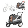VEVOR Dog Bike Trailer, Supports up to 100 lbs, 2-in-1 Pet Stroller Cart Bicycle Carrier for Small & Large Dogs, Easy Folding Frame with Quick Release Wheel, Universal Bicycle Coupler, Internal Leash