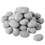 VEVOR Ceramic Fire Pebble Stones, 50.8-76.2 mm 30 Pcs Lava Rocks, Reusable Fire Pit Stones Indoor and Outdoor Use, Decorative Firepit Rocks for Propane/Gas Fireplace, Stove, Courtyard, Camping