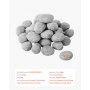 VEVOR Keramische Haardstenen, 5-7,5 cm, 30 stuks kiezels, herbruikbare keramische stenen, decoratieve vuurkorfstenen voor propaan-/gashaarden, kachels, patio's en campings