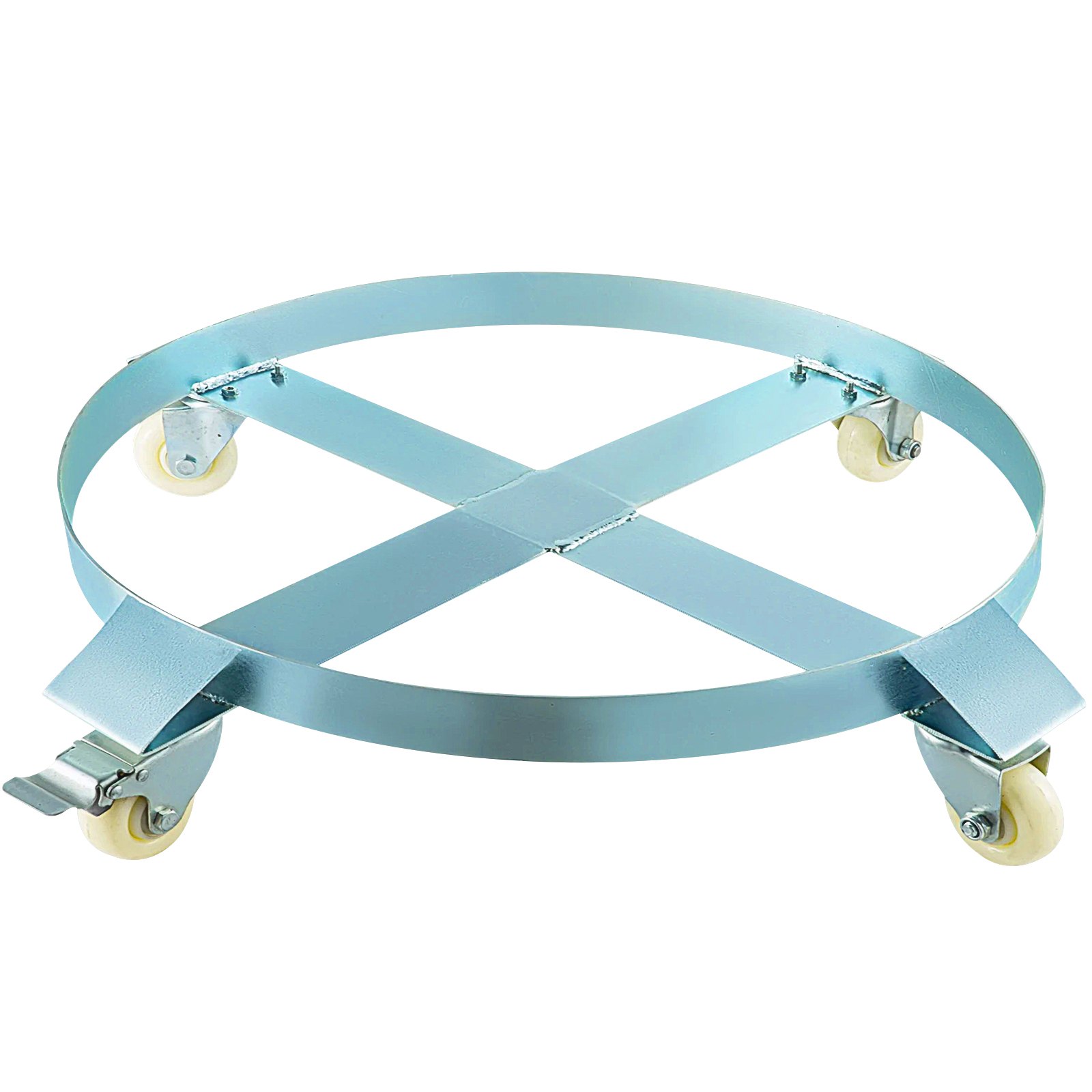 VEVOR Draaibare Trommel Dolly 30 Gallon Met 4 Zwenkwielen Kruisbanden Stabiliteit Handling