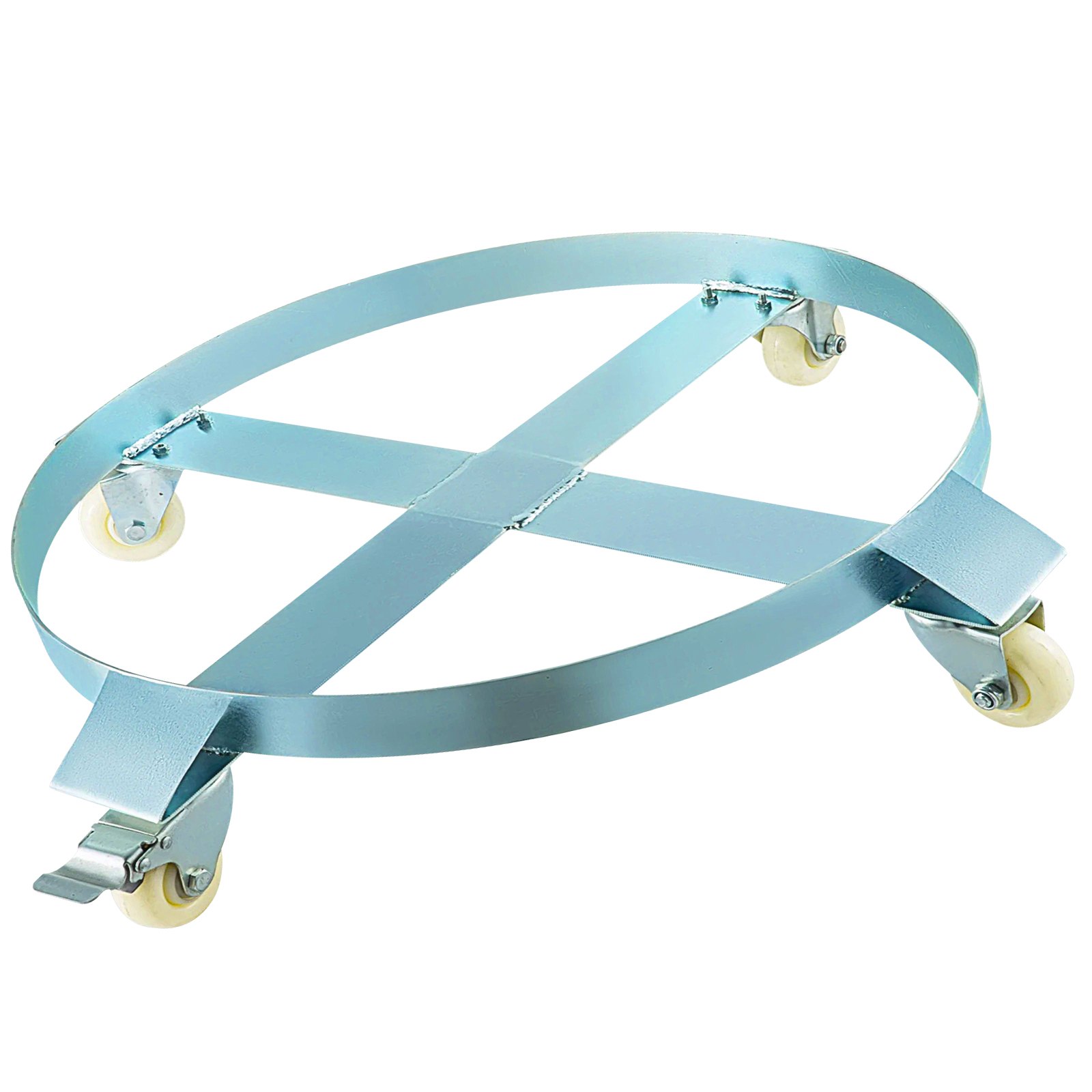 VEVOR Draaibare Trommel Dolly 30 Gallon Met 4 Zwenkwielen Kruisbanden Stabiliteit Handling